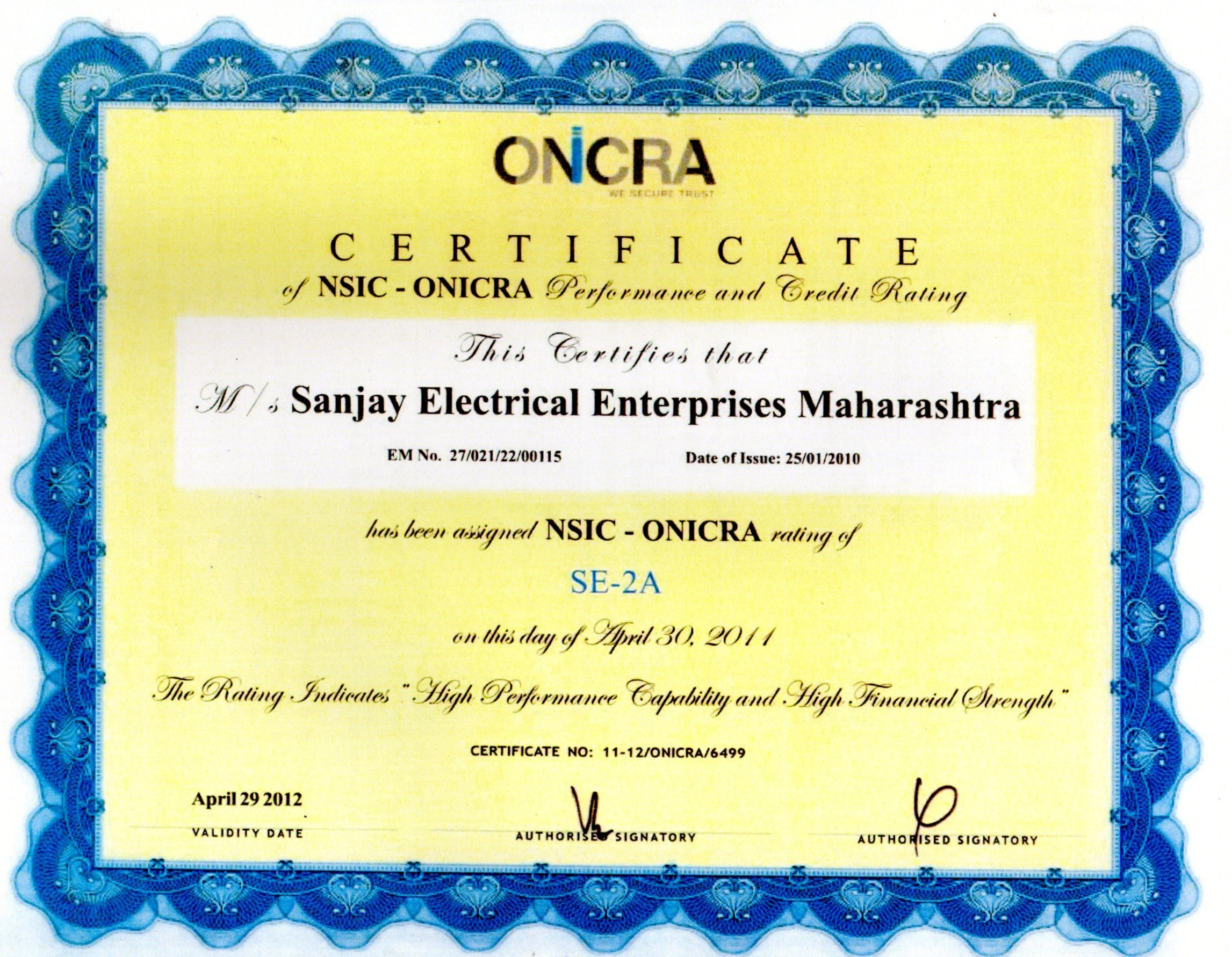 Certificate